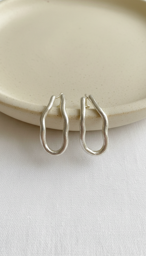 Hand-Forged Whispered Hoop Earrings