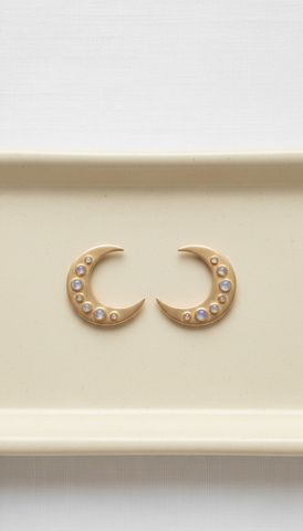 Crescent Earrings in Gold-Filled
