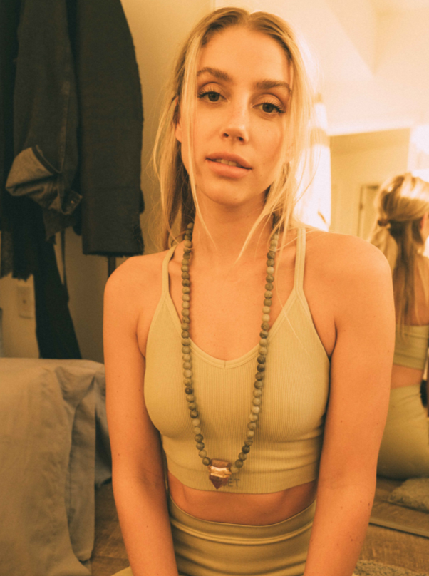 amethyst point on a labradorite beads necklace