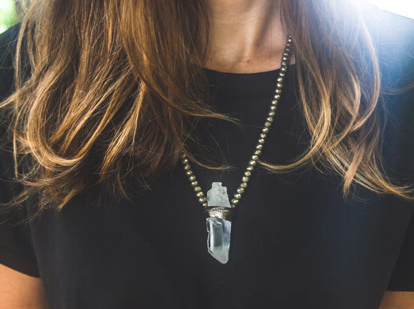 Elena Necklace Pyrite - Divine Schematic