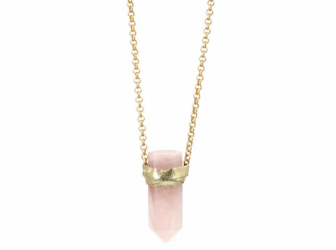 Ella Necklace Rose Quartz - Divine Schematic